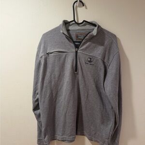 Straight Down Men's Classic Gray Zip-Up Sweater